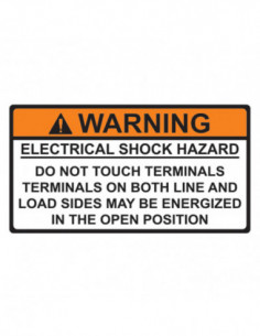 Label Solar Warning Shock...