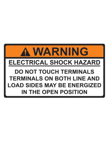 Label Solar Warning Shock...