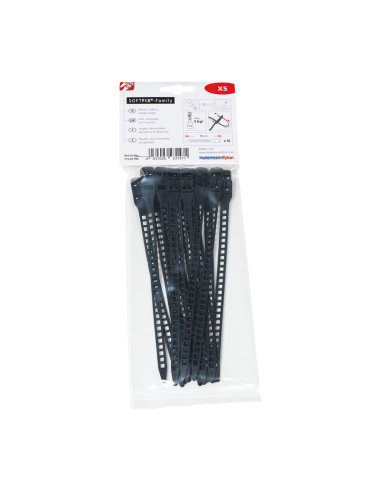 Cable Tie Softfix 180 x 7mm Black