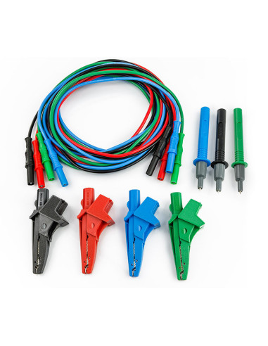 Set 4 cables & Alligator Clips Black...