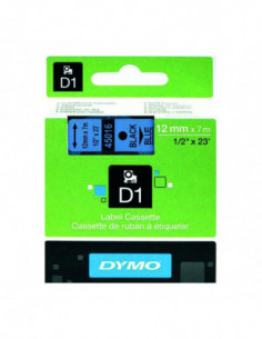 Dymo Label Tape 12mm Black...