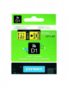 Dymo Label Tape 12mm Black...