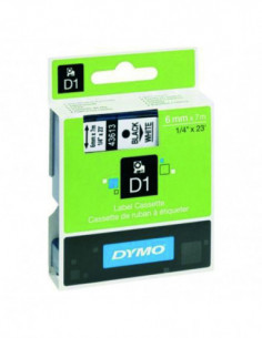 Dymo Label Tape 6mm Black...